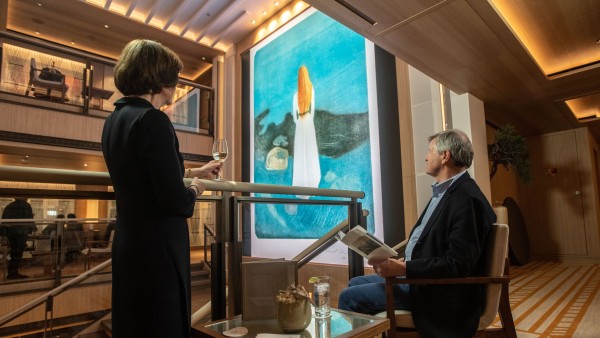 Explore the art collection on board our ocean ships with members of the Viking family