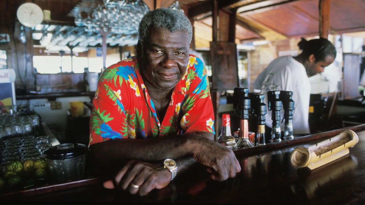 Anne Diamond interviews Basil Charles, owner of Basil’s Bar in Mustique )